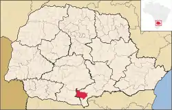 Localização de Bituruna no Paraná