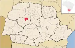 Localização de Campo Mourão no Paraná