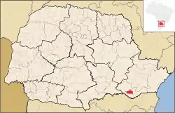 Localização de Campo do Tenente no Paraná