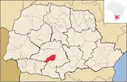 Localização de Candói no Paraná