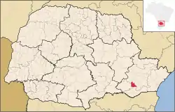 Localização de Contenda no Paraná