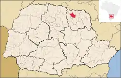 Localização de Cornélio Procópio no Paraná