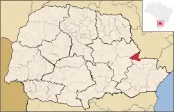 Localização de Doutor Ulysses no Paraná