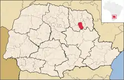 Localização de Ibaiti no Paraná