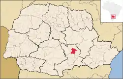 Localização de Imbituva no Paraná