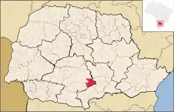 Localização de Inácio Martins no Paraná