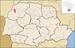 Localização de Ivaté no Paraná