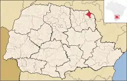 Localização de Jacarezinho no Paraná