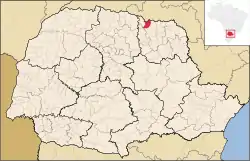 Localização de Leópolis no Paraná