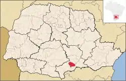 Localização de Mallet no Paraná