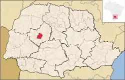 Localização de Mamborê no Paraná