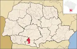 Localização de Mangueirinha no Paraná