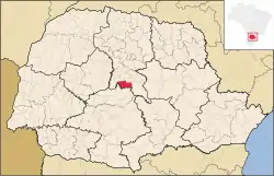 Localização de Manoel Ribas no Paraná