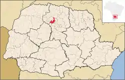 Localização de Marialva no Paraná