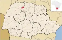 Localização de Nova Esperança no Paraná