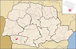 Localização de Nova Esperança do Sudoeste no Paraná