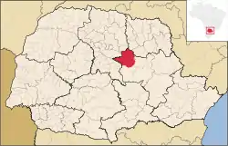 Localização de Ortigueira no Paraná