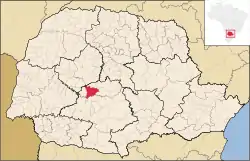 Localização de Palmital no Paraná