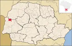 Localização de Palotina no Paraná