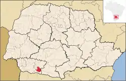 Localização de Pato Branco no Paraná