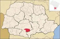 Localização de Pinhão no Paraná