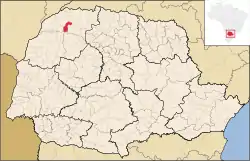 Localização de Planaltina do Paraná no Paraná