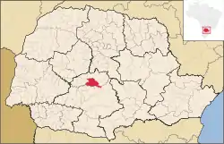 Localização de Santa Maria do Oeste no Paraná