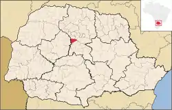 Localização de São João do Ivaí no Paraná