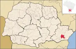 Localização de São José dos Pinhais no Paraná