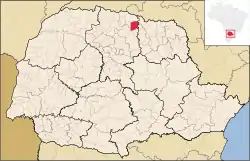 Localização de Sertanópolis no Paraná