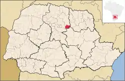 Localização de Tamarana no Paraná