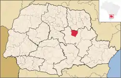 Localização de Telêmaco Borba no Paraná