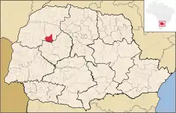 Localização de Tuneiras do Oeste no Paraná