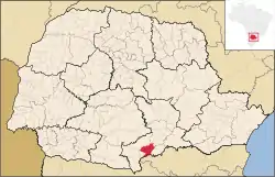 Localização de União da Vitória no Paraná