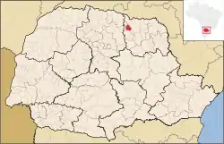 Localização de Uraí no Paraná