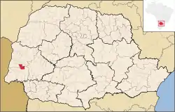 Localização de Vera Cruz do Oeste no Paraná