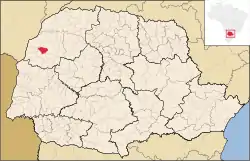 Localização de Xambrê no Paraná