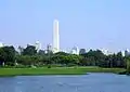 Obelisco visto do Parque do Ibirapuera