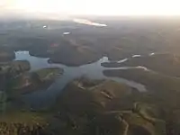 Vista parcial aérea do parque estadual