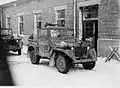 O famoso jeep do General Patton estacionado em Bastogne, 1 de janeiro de 1945.