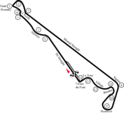 Traçado original GP longo de Paul Ricard usado em 1973, 1975, 1977, 1980–1981, 1984, 1986, 1988