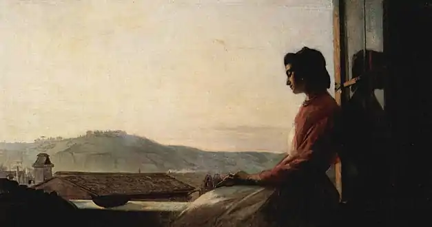 Giovannina está sentada no parapeito da janela (1864)