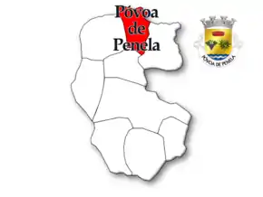 Localização no município de Penedono