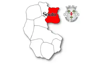 Localização no município de Penedono