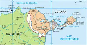 Localização de Ceuta