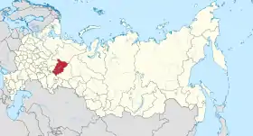 Localização do Krai de Perm na Rússia.