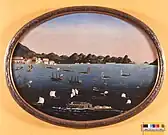 Pesca da baleia na Baía de Guanabara. Coleção do Museu Histórico Nacional. (c. 1790).