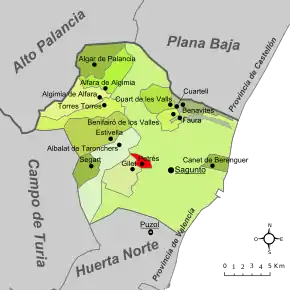 Mapa da comarca.