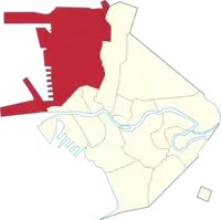 Mapa de Manila com a localização de Tondo.