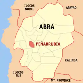 Peñarrubia na Abra  Coordenadas : 17°34'N, 120°39'E